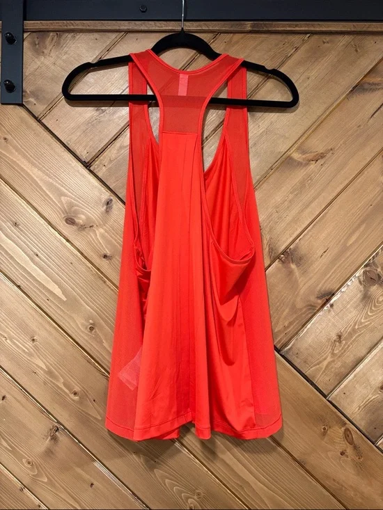 Under Armour Women's Red Performance Racerback Tank Mesh - Picture 6 of 6